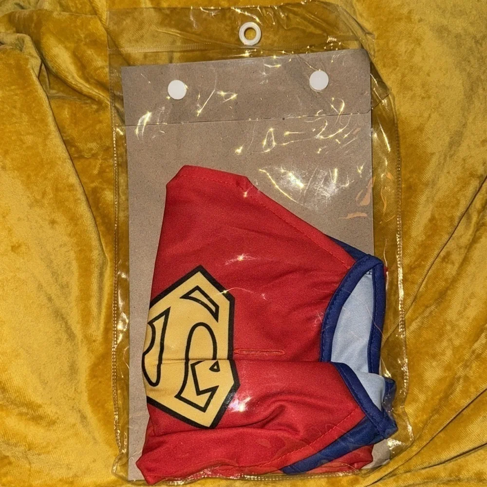 DC Superman Comic Super Hero Cape Pet Apparel Halloween Dog Costume Clothes